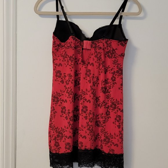 Marilyn Monroe red & black intimate apparel teddy slip Sz: M - Picture 3 of 5